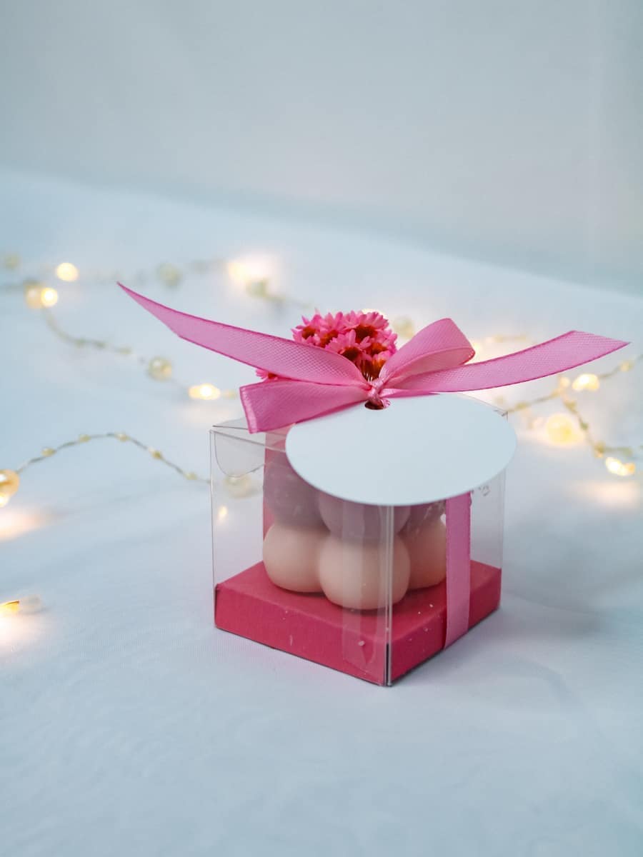 Marturii Botez lumanare Bubble - cutie transparenta - imagine 26